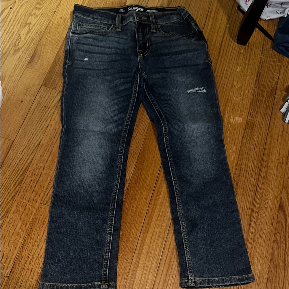 Boys Distressed Black Jeans